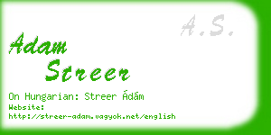 adam streer business card